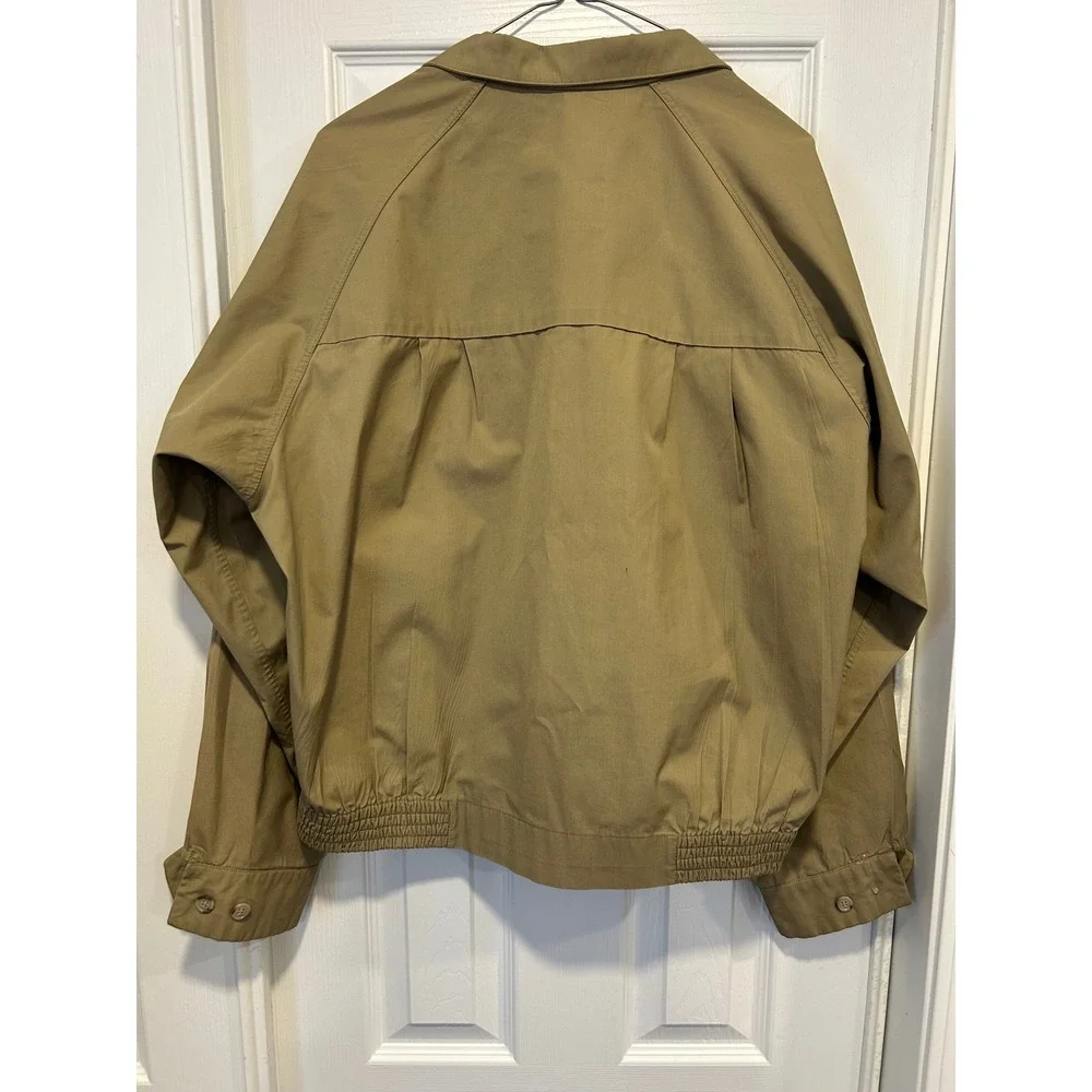 Vintage London Fog Maincoats Harrington Jacket Tan Khaki Full Zip Mens‎ 42 Reg - Picture 2 of 7
